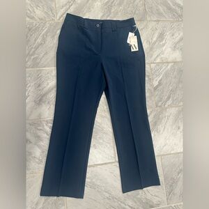 NWT Worthington Womens Straight Leg High Rise Petrol Blue Dress Pants Size 16